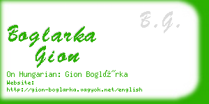 boglarka gion business card